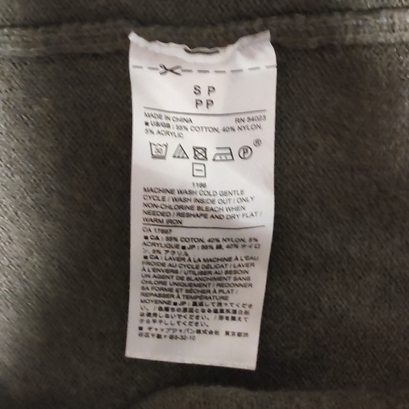 Women's Banana Republic Long Cardigan Sweater - Size Small Petite - Olive Color - Picture 5 of 5